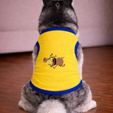 Petite Pati Sari Isirgan Köpek Tshirt Köpek Kıyafeti (%100 Pamuk Penye) Kucuk ve Buyuk Irklar