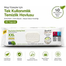 Pafilya Xxl Mop Uyumlu Yüzey Temizlik Havlusu 40 Yaprak – Tek Kullanımlık Islak Temizlik Bezi – Extra Kalın & Extra Büyük – %0 Klor Paraben Alkol – Beyaz Sabun Kokulu