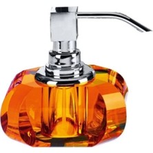 Decor Walther Kristall Sıvı Sabunluk, Tezgah Üstü - Krom/amber