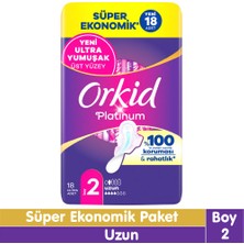 Orkid Platinum Uzun Ped Süper Ekonomik Paket 18 Adet