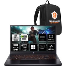 Acer Nitro V 15 i7 13620H RTX 5060 8GB 32GB RAM 2TB SSD 15.6" FHD 165Hz Win11 Home NHQZ8EY002P379 Gaming Laptop + Per4 Çanta