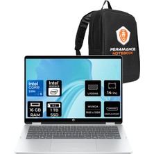 HP Omnibook 5 Flip Core 5 120U 16GB RAM 1TB SSD 14" FHD+ FreeDOS BT0A4EAPN303 Notebook + Per4 Çanta