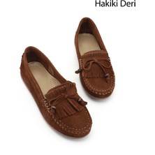 Gönderi(r) Kadın Taba  Fiyonklu Hakiki Deri Comfort Loafer