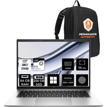 HP Elitebook 840 G9 i7 1255U 64GB RAM 256GB SSD 14" FHD+ Win11 Home 9M431ATPN376 Notebook + Per4 Çanta