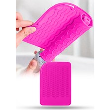 Omilife Silikon Isıya Dayanıklı Kaymaz Mat Saç Düzleştirici Maşa Altlığı Çok Amaçlı 20 cm