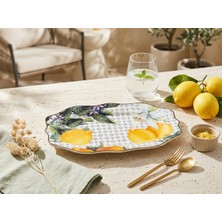 618 Concept Porselen Limon Serisi Small Servis Tabağı 25 cm (25X16 Cm)
