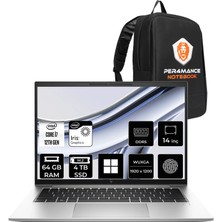HP Elitebook 840 G9 i7 1255U 64GB RAM 4TB SSD 14" FHD+ Win11 Home 9M431ATPN380 Notebook + Per4 Çanta