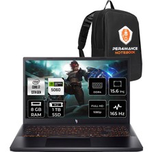 Acer Nitro V 15 i7 13620H RTX 5060 8GB Gaming Laptop 8GB RAM 1TB SSD 15.6" FHD 165Hz FreeDOS + Per4 Çanta NHQZ8EY002P303