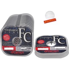 %100 Flourocarbon Misina Owner Tournament Fc 50M Super Clear 0,14MM