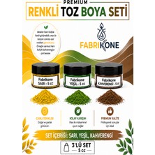 Fabrikone 3'lü Set Premium Parafin Soya Wax Toz Mum Boyası Hobi Seti - 5 cc (Sarı, Yeşil, Kahverengi) BKFAB3SRYKH5G