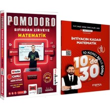 Yargı Yayınevi Pomodoro Sıfırdan Zirveye Matematik Canlı Ders Kitabı & Ihtiyacın Kadar Matematik 10'da 30