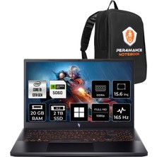 Acer Nitro V 15 i9 13900H RTX 5060 8GB 20GB RAM 2TB SSD 15.6" FHD 165Hz Win11 Pro NHQZ8EY004P419 Gaming Laptop + Per4 Çanta