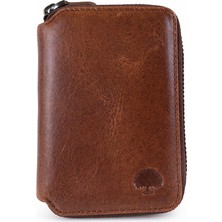 Mgv Çanta 796 Wallet Unisex Taba Fermuarlı Hakiki Deri Cüzdan