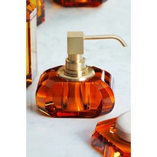 Decor Walther Kristall Sıvı Sabunluk, Tezgah Üstü - Altın/amber