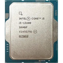 Intel Core İ5 13400 Tray 3.30Ghz (Turbo 4.40Ghz) 20Mb Cache Lga1700 13.Nesil Kutusuz Fansız İşlemci