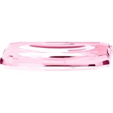 Decor Walther Kristall Sabunluk/tepsi, 23X13CM - Pembe