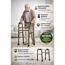 PremiumPort Çocuklar Için 4 Ayaklı Metal Yürüteç, Ayarlanabilir Boy, Güvenli Destek