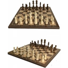 Özbience Büyük Boy Ahşap Satranç ve Dama Takımı, Şık ve Zarif Tasarım