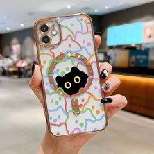 HONTINGA iPhone 11 ile Uyumlu Şeffaf Magsafe Wireless Kılıfı Düşüme Önleyici Basitlik Anti Düşme Kamera Korumali Sevimli Kedi Desen Yumuşak Silikon Telefon Kılıfı Kadın ve Erkek Için Uygundur K7-2061