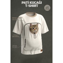 Petolojim Pati Kucağı Tshirt (Kanguru Keseli Kedi-Köpek Taşıma Kıyafeti) S/m Beden Oversize