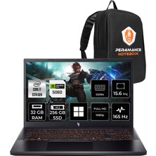 Acer Nitro V 15 i7 13620H RTX 5060 8GB 32GB RAM 256GB SSD 15.6" FHD 165Hz Win11 Home NHQZ8EY002P376 Gaming Laptop + Per4 Çanta