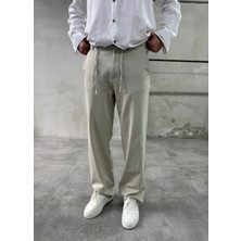 Difransel Jeans Keten Pamuk Bej Baggy Pantolon