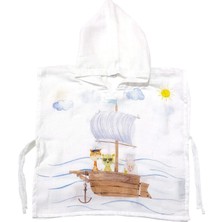 Casadora Baby Funny Ship 100% Pamuk Çocuk Müslin Panço 3-4