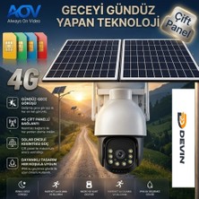 Urfakent 5mp Geceyi Gündüz Gösteren Starlight Çift Panelli 4g Aov Solar Kamera