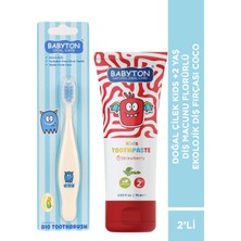 Babyton SET Çilek 2 Yaş Diş Macunu 75 ml -Ekolojik Diş Fırçası Coco