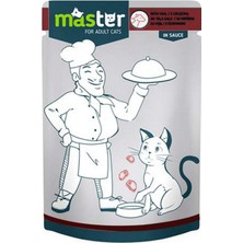 Cosmotex Master Dana Etli Pouch Kedi Mamasi Jöle 80 gr x 6 Adet