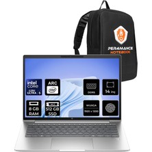 HP Elitebook 840 G11 Core Ultra 5 125H 8GB RAM 512GB SSD 14" FHD+ FreeDOS 970V6ETPN302 Notebook + Per4 Çanta