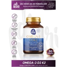 Dr. Henri Omega-3 D3K2 EPA & DHA 30 Kapsül