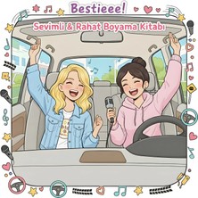 M&H Coloring Bestieee! - 21X21 cm Boyama Kitabı, Çocuk ve Yetişkinler Için