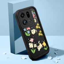 HONTINGA Oppo Find X9 Pro 5g ile Uyumlu Kılıfı Düşüme Önleyici Basitlik Anti Düşme Kamera Korumali Şirin Kedi Kedi Siyah Desen Yumuşak Silikon Telefon Kılıfı Kadın ve Erkek Için Uygundur K2-0076