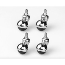 Dorasan 4 Adet 40MM Küre Krom Vidalı Teker - Hts 205