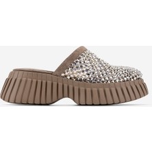 Valmenti Kadın Deri & Suni Taupe Düz Terlik 1141 581 Bn Trlk Y26 Taupe Suede