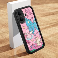 HONTINGA Vıvo V60 Lite ile Uyumlu Kılıfı Düşüme Önleyici Basitlik Anti Düşme Kamera Korumali Şirin Kedi Kedi Siyah Desen Yumuşak Silikon Telefon Kılıfı Kadın ve Erkek Için Uygundur K2-0073