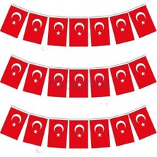Vatan Ipli Bayrak Ayyıldız 50 Li Orta Boy 3 Adet ( 8 x 13 cm )