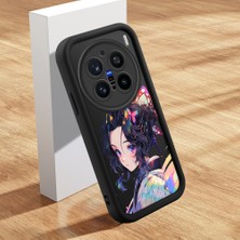 HONTINGA Vivo X200 Pro ile Uyumlu Kılıfı Düşüme Önleyici Basitlik Anti Düşme Kamera Korumali Şirin Kedi Güzel Kadın Siyah Desen Yumuşak Silikon Telefon Kılıfı Kadın ve Erkek Için Uygundur K2-0070