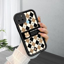 HONTINGA Realme C21Y ile Uyumlu Kılıfı Düşüme Önleyici Basitlik Anti Düşme Kamera Korumali Çiçek Siyah Desen Yumuşak Silikon Telefon Kılıfı Kadın ve Erkek Için Uygundur K2-0072