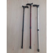 PremiumPort 6 Kademeli Ayarlı Metal ve Plastik Kabzeli Baston, Pratik ve Şık Tasarım