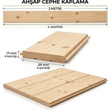 Ahşap Cephe Kaplama 5li 3000CM Boyunda
