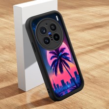HONTINGA Vivo X200 Pro ile Uyumlu Kılıfı Düşüme Önleyici Basitlik Anti Düşme Kamera Korumali Şirin Kedi Manzara Siyah Desen Yumuşak Silikon Telefon Kılıfı Kadın ve Erkek Için Uygundur K2-0075