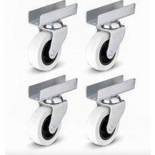Dorasan 4 Adet 50X20 mm Gri Uzun U Tablalı Teker - Hts 323