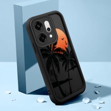 HONTINGA Oppo Reno 14 Pro 5g ile Uyumlu Kılıfı Düşüme Önleyici Basitlik Anti Düşme Kamera Korumali Şirin Kedi Manzara Siyah Desen Yumuşak Silikon Telefon Kılıfı Kadın ve Erkek Için Uygundur K2-0075