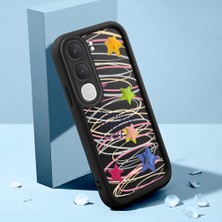 HONTINGA Vıvo Y31 5g ile Uyumlu Kılıfı Düşüme Önleyici Basitlik Anti Düşme Kamera Korumali Şirin Kedi Kalp Siyah Desen Yumuşak Silikon Telefon Kılıfı Kadın ve Erkek Için Uygundur K2-0077