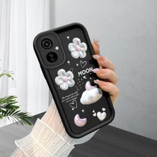 HONTINGA Tecno Camon 19 Neo ile Uyumlu Kılıfı Düşüme Önleyici Basitlik Anti Düşme Kamera Korumali Bulut Siyah Desen Yumuşak Silikon Telefon Kılıfı Kadın ve Erkek Için Uygundur K2-0078