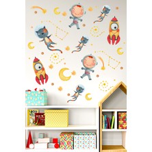 Esa Kids Galaksi Yolculuğuna Hazır Mısınız? Esatoys Uzay ve Gezegenler Duvar Sticker Seti