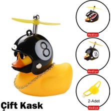 Stabo Motosiklet -Bisiklet-Araba- Aksesuar Gidona Takılan ve Yapışabilen Civciv Çift Kask Hediyeli