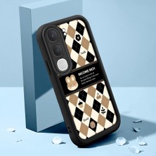 HONTINGA Vıvo Y31 5g ile Uyumlu Kılıfı Düşüme Önleyici Basitlik Anti Düşme Kamera Korumali Şirin Kedi Çiçek Siyah Desen Yumuşak Silikon Telefon Kılıfı Kadın ve Erkek Için Uygundur K2-0072